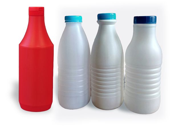 Бутылки для молока и молочных продуктов, кетчупа и различных соусов, любой формы и сложности методом экструзии (объем до двух литров)