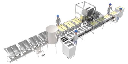 Автоматическая (полуавтоматическая) линия для производства мягких сыров и сыров с плесенью (до 5 000 л/час)